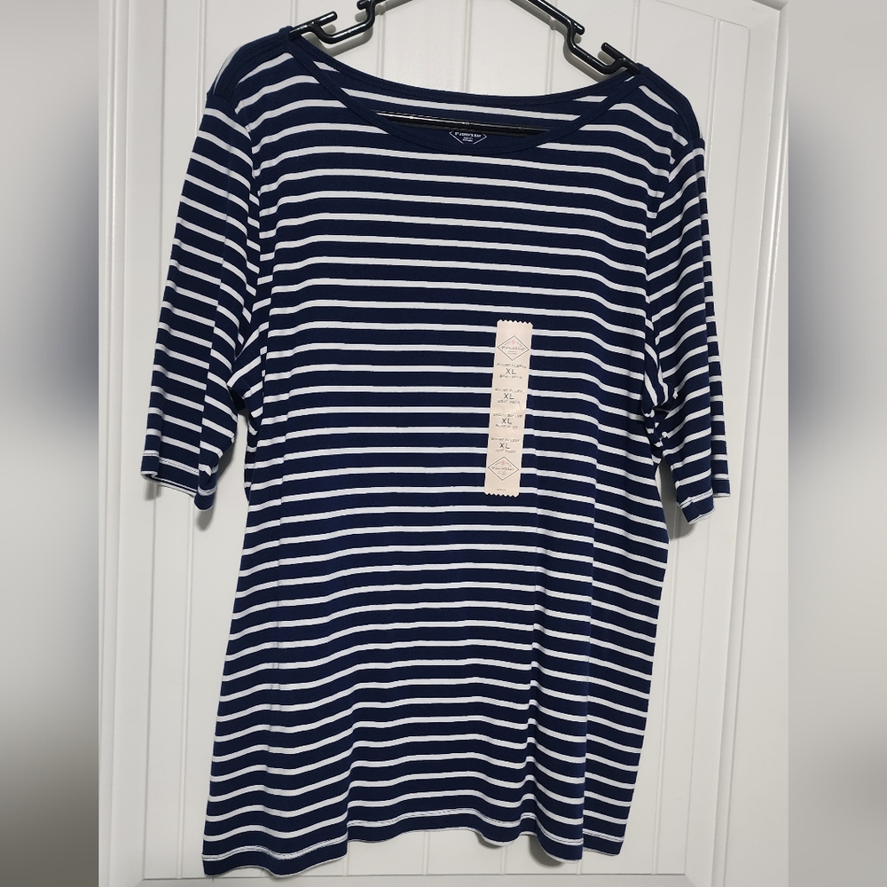 Navy Blue Striped shirt